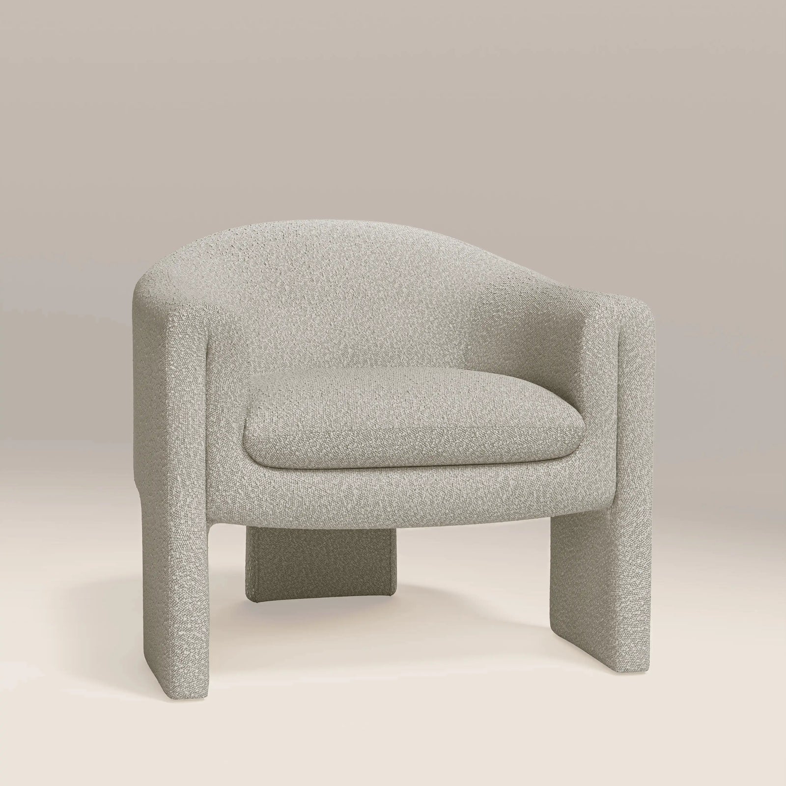 Findlay Armchair | Speckled Stone Sustainable Boucle & Walnut