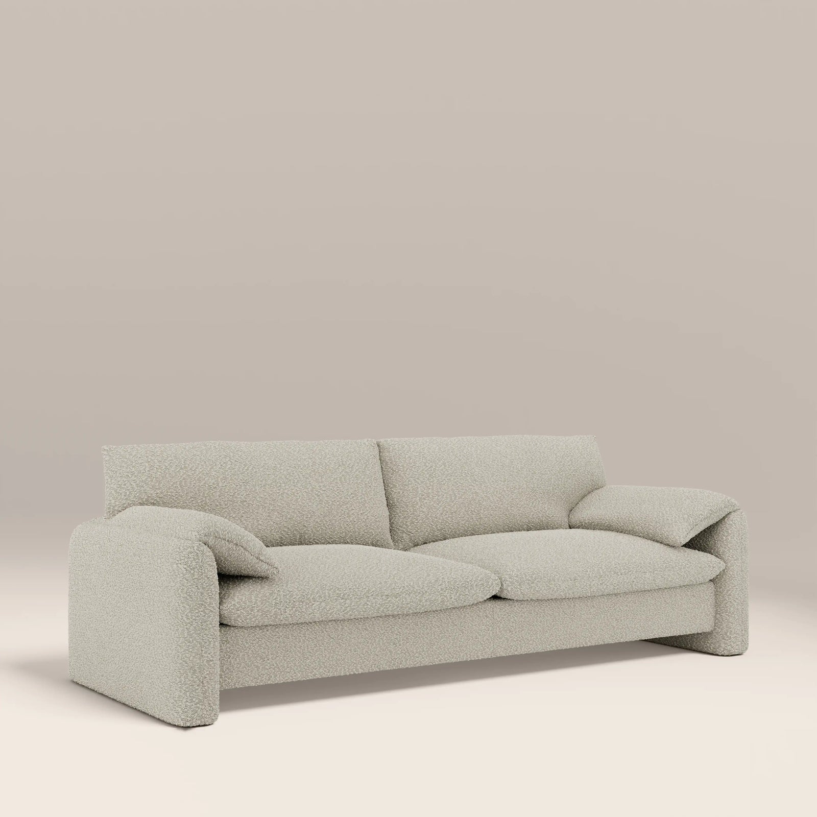 Haven 3 Seater Sofa | Speckled Stone Sustainable Boucle