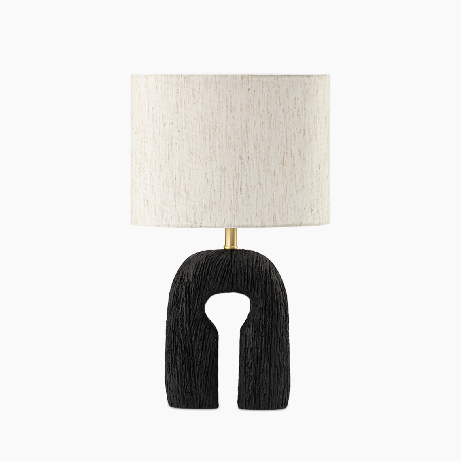 Ashby Table Lamp | Natural Linen & Black