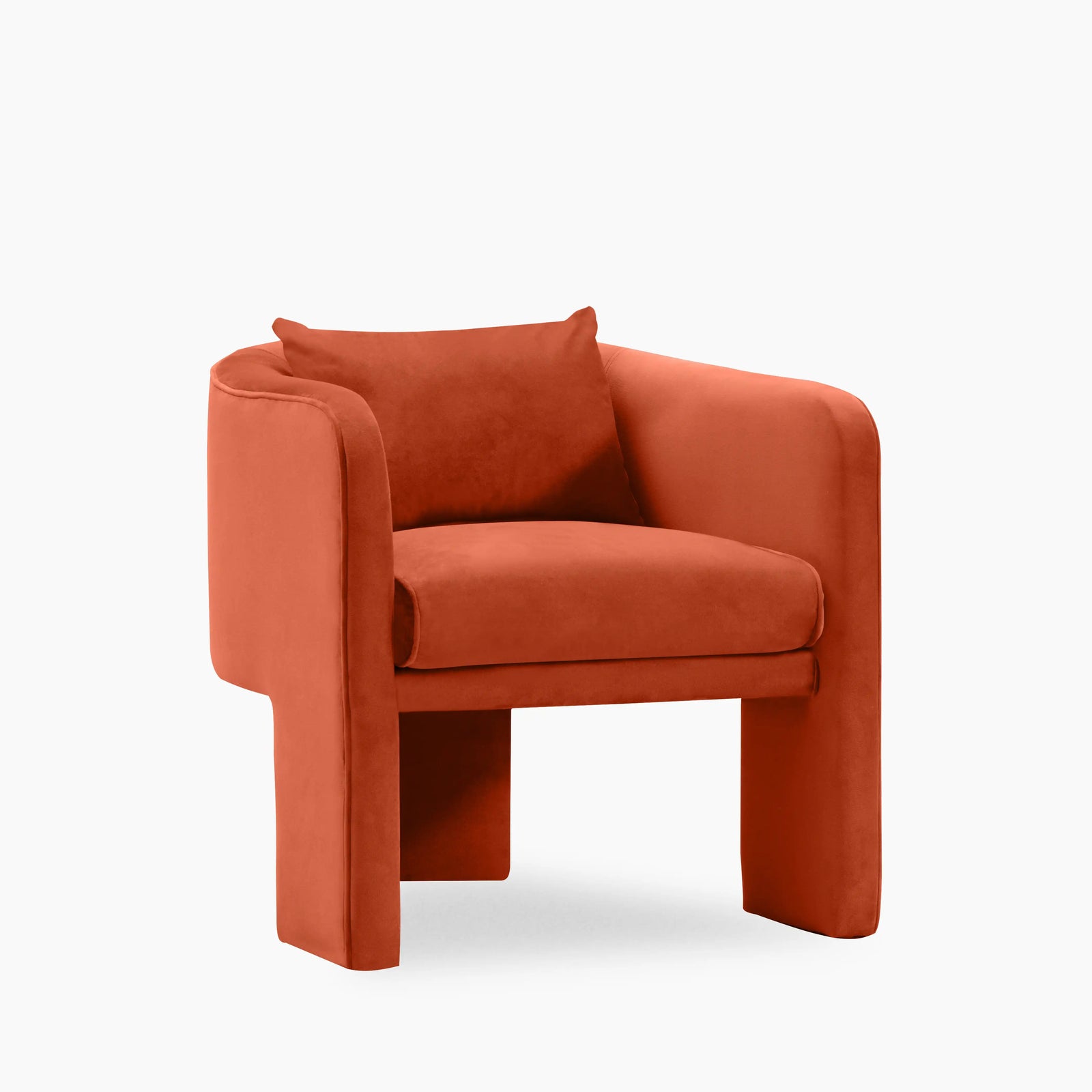 Robyn Armchair | Burnt Orange Sustainable Velvet