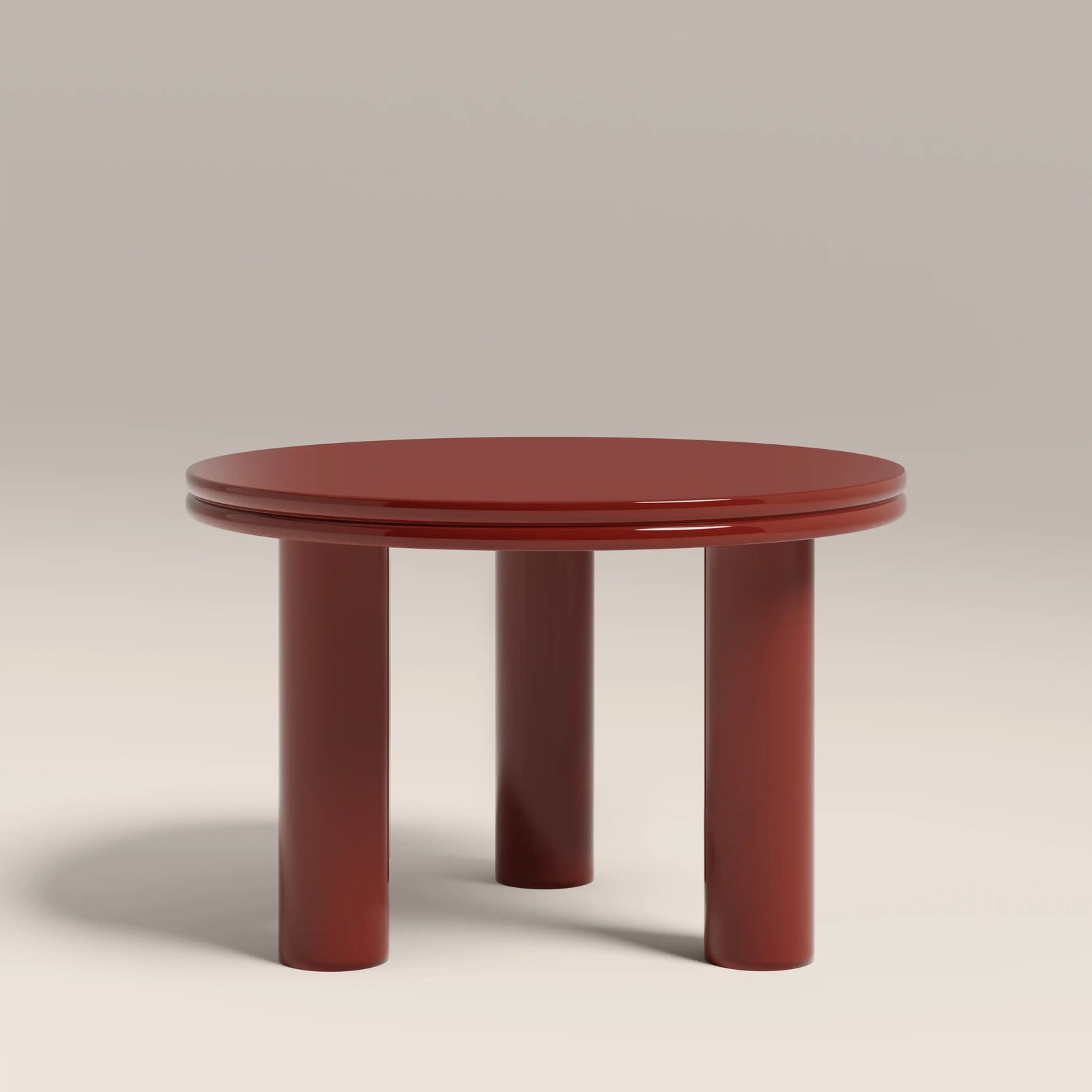 Raphael Round Coffee Table | High Gloss Burgundy