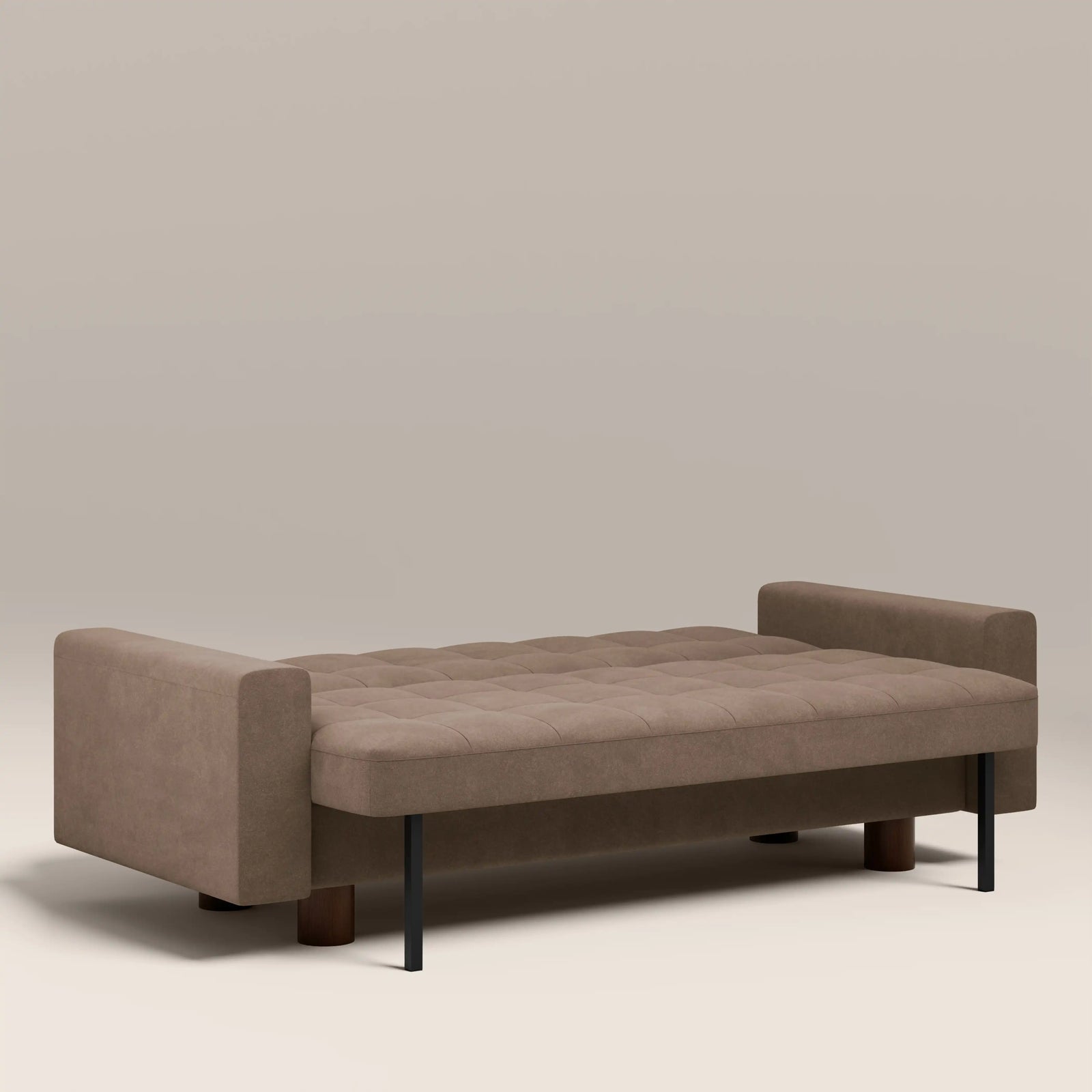 Diego 2 Seater Sofa Bed | Truffle Brown Mohair Sustainable Velvet