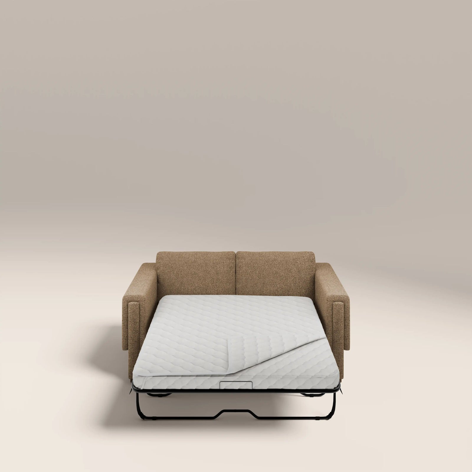 Ava 2 Seater Sofa Bed | Speckled Cappuccino Boucle