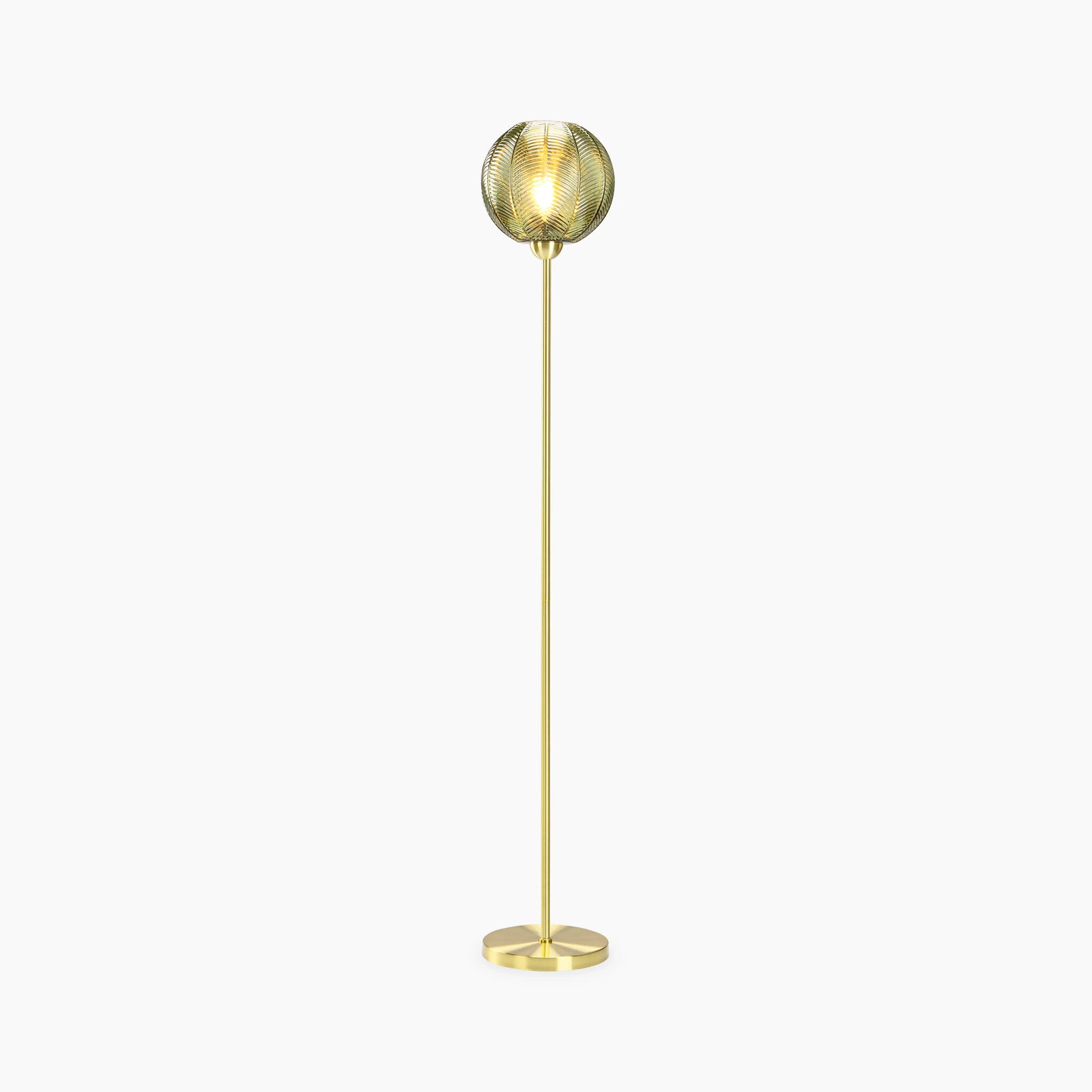 Calla Floor Lamp | Green & Brass