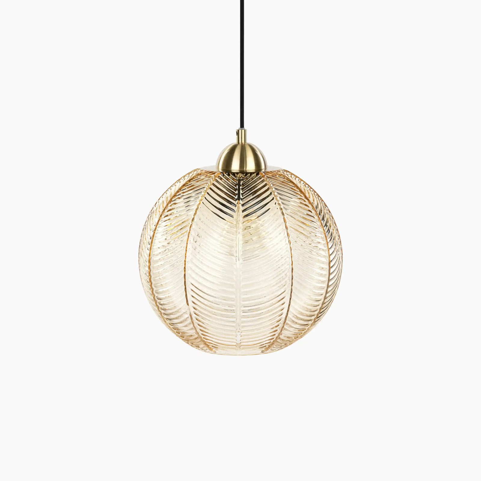 Calla Globe Pendant Light | Tawny Brown & Brass