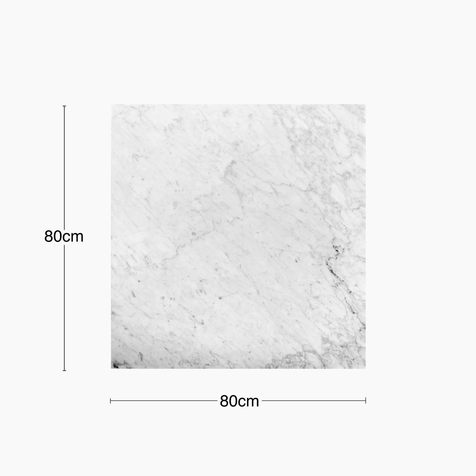 Farrow Square Table Top | White Marble