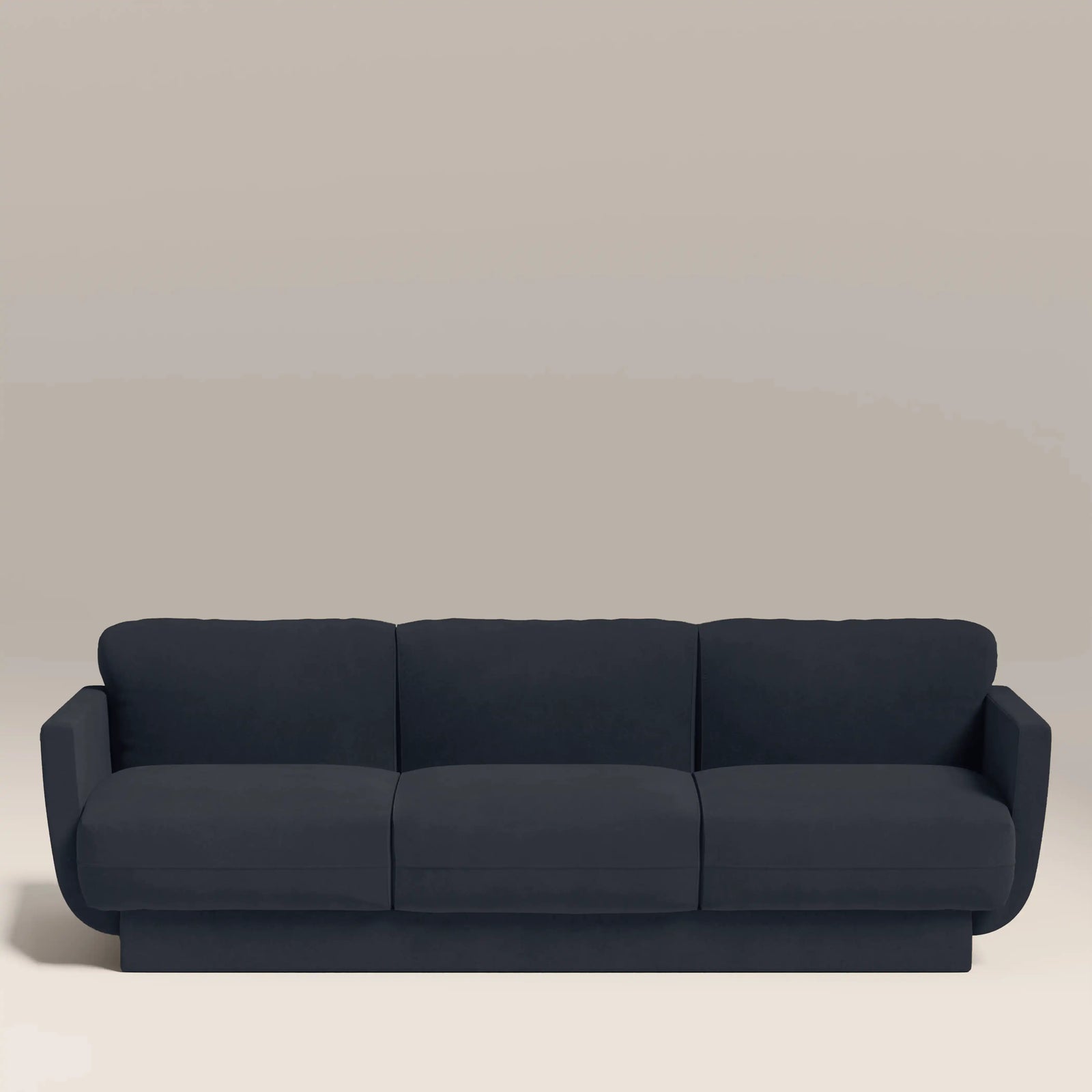 Connick 3 Seater Sofa | Dark Blue Sustainable Velvet