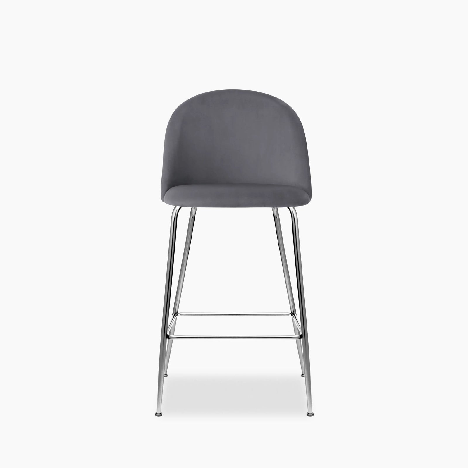 Heather Kitchen Stool | Grey Velvet