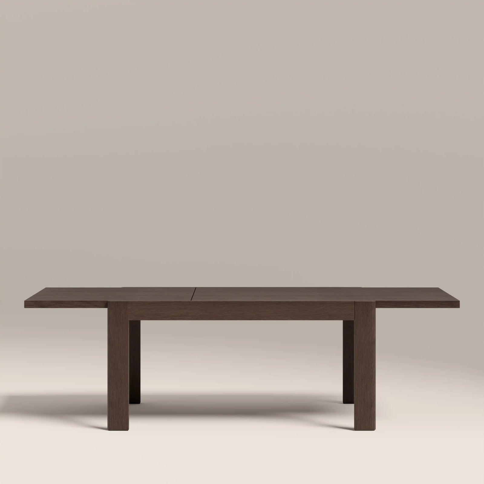 Ceva 6-10 Seat Rectangle Wooden Extendable Dining Table | Smoked Walnut
